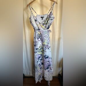 Aqua Tie Dye Sleeveless Wrap Dress